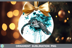 GorgeousTeal Drips Ornament design.