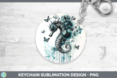 GorgeousTeal Drips Keychain design.