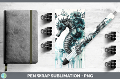 GorgeousTeal Drips Pen Wrap design.