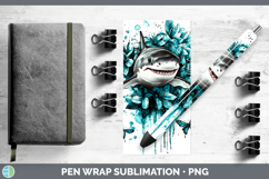 GorgeousTeal Drips Pen Wrap design.