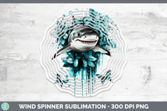 GorgeousTeal Drips Wind Spinner design.