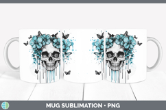 GorgeousTeal Drips Mug Wrap design.