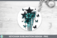 GorgeousTeal Drips Keychain design.