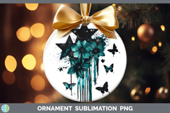 GorgeousTeal Drips Ornament design.
