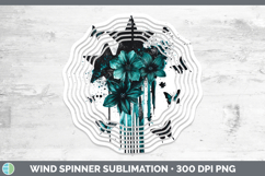 GorgeousTeal Drips Wind Spinner design.