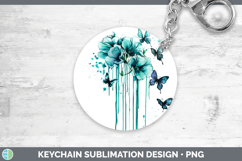 GorgeousTeal Drips Keychain design.