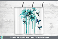 GorgeousTeal Drips Tumbler design.