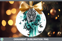 GorgeousTeal Drips Ornament design.
