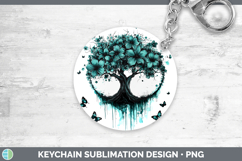 GorgeousTeal Drips Keychain design.