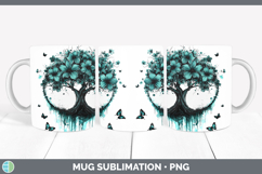 GorgeousTeal Drips Mug Wrap design.