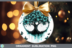 GorgeousTeal Drips Ornament design.