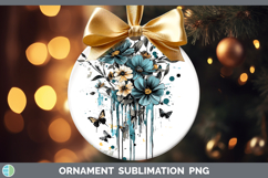 GorgeousTeal Drips Ornament design.