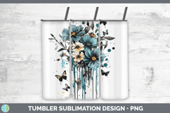 GorgeousTeal Drips Tumbler design.