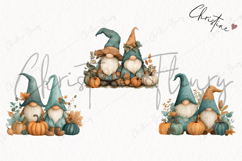 Teal Fall Gnomes Clipart | Fall PNG Product Image 3