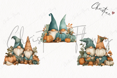 Teal Fall Gnomes Clipart | Fall PNG Product Image 3