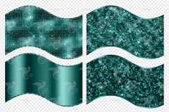 Teal Glam Wave Borders Product Image 2