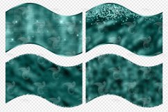 Teal Glam Wave Borders Product Image 4