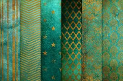 Teal &amp; Gold Distressed Vintage Patterns Product Image 6