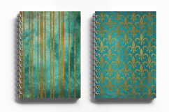 Teal &amp; Gold Distressed Vintage Patterns Product Image 2