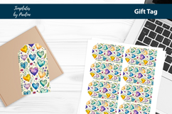 Teal Heart Printable Heart Product Label