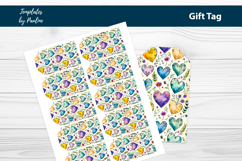 Teal Heart Printable Heart Product Label