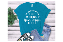 Bella Canvas 3001 Tshirt Mockup TEAL Product Image 1