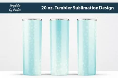 Teal Seamless Snowflake Sublimation Design for 20 oz skinny tumbler
