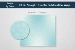Teal Seamless Snowflake Sublimation Wrap for 20 oz straight skinny tumbler