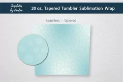Teal Seamless Snowflake Sublimation Wrap for 20 oz tapered skinny tumbler