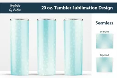 Teal Seamless Snowflake Sublimation Wrap for 20 oz skinny tumbler