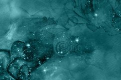 Teal Watercolor Galaxy Glitter Product Image 3