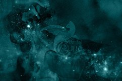 Teal Watercolor Galaxy Glitter Product Image 4