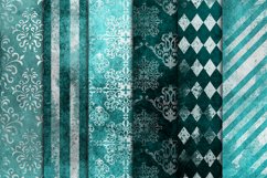 Teal &amp; White Vintage Grunge Backgrounds Product Image 2