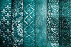 Teal &amp; White Vintage Grunge Backgrounds Product Image 3
