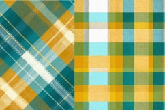 Teal &amp; Yellow Summer Plaid Patterns Product Image 2