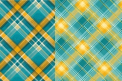 Teal &amp; Yellow Summer Plaid Patterns Product Image 2