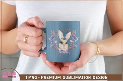 Floral bunny, cute floral bunny design, Easter sublimation Product Image 9