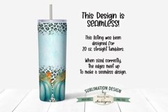 Teal Pumpkin Seamless Halloween Sublimation Tumbler Design Product Image 2