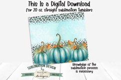 Teal Pumpkin Seamless Halloween Sublimation Tumbler Design Product Image 3