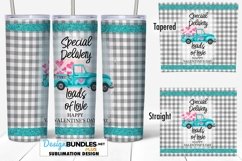 20 oz Tumbler Sublimation Special Delivery Teal Truck Product Image 1