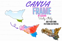 Sicily Italy Canva Frame Digital Template Product Image 1