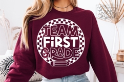 Team First 1st Grade Teacher Shirt SVG PNG - Back To School Product Image 1