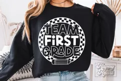 Team First 1st Grade Teacher Shirt SVG PNG - Back To School Product Image 5