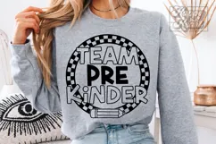 Team Pre Kinder Teacher Shirt SVG PNG - Back To School Pre K Product Image 3