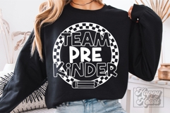 Team Pre Kinder Teacher Shirt SVG PNG - Back To School Pre K Product Image 5