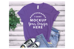 Bella Canvas 3001 Tshirt Mockup TEAM PURPLE Product Image 2