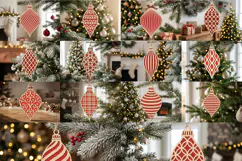 Teardrop Christmas Ornament SVG Laser Cut Crafters Product Image 2