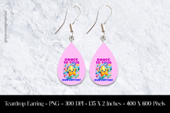 Dance to Your Rhythm Teardrop Earring Sublimation Product Image 1