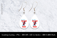 Colour Yiur World With Fun Teardrop Earring Sublimation Product Image 1