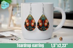 Teardrop Earring | Butterfly Sublimation Product Image 1